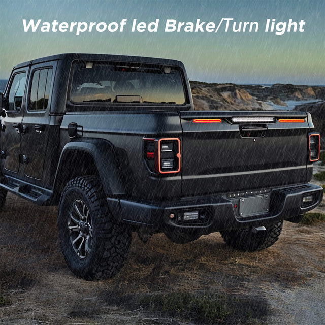 Automotive Red LED Light Strips for Hitch Cargo Carriers & Bike Racks