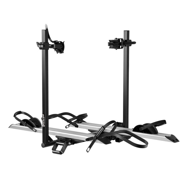 2-Bike Hitch E-Bike Rack, Easy Fold and Tilt, Silver Color