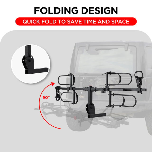 2-Bike Hitch Rack, Better Fit for Step-Through Bikes
