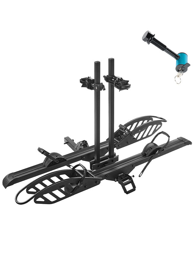 2-Bike Hitch E-Bike Rack, Easy Fold and Tilt, Heavy Duty with Lock