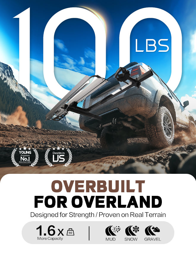 Single Hitch E-Bike Rack with Ramp and Lock