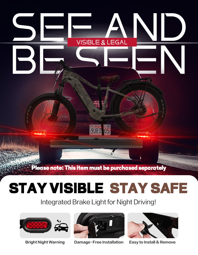 Single Hitch E-Bike Rack with Ramp and Lock