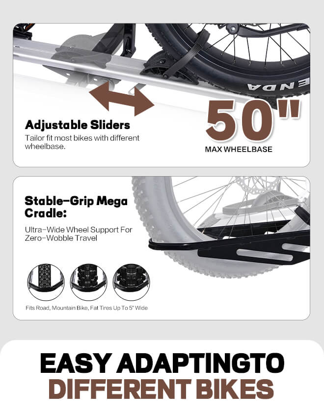 Single Hitch E-Bike Rack with Ramp, Foldable with Lock