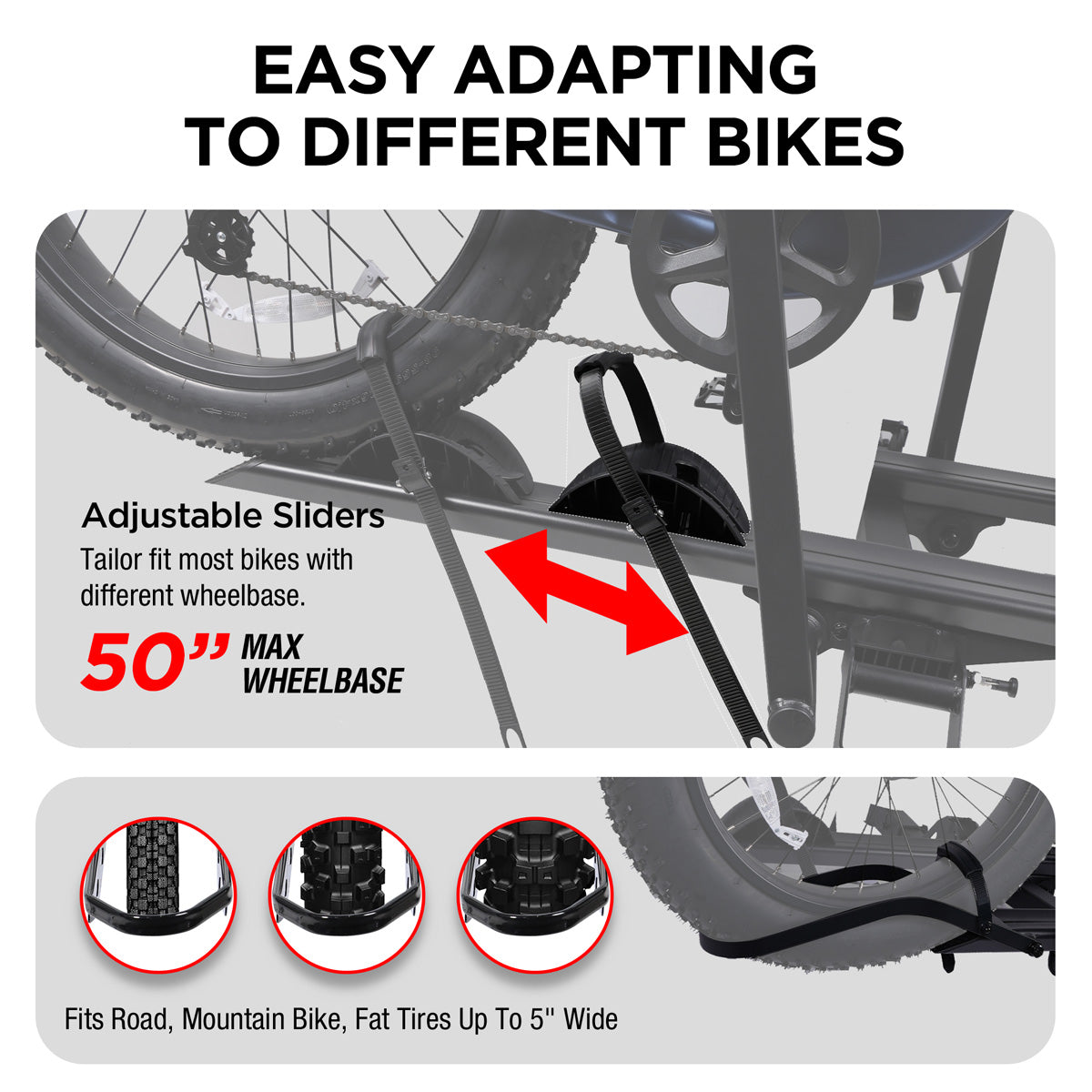 2-Bike Hitch E-Bike Rack, Easy Fold and Tilt