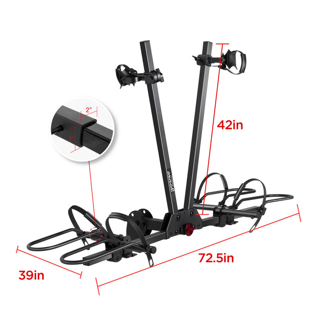 2-Bike Hitch Rack, Better Fit for Step-Through Bikes