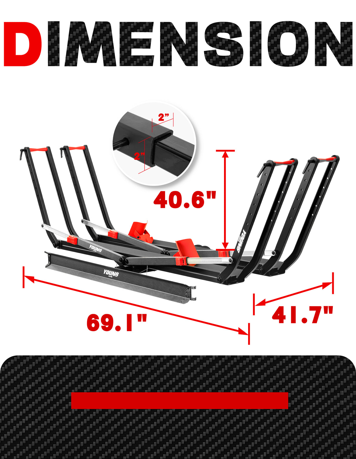 200lbs Capacity Tire-Clamp E-bike Rack with Ramp