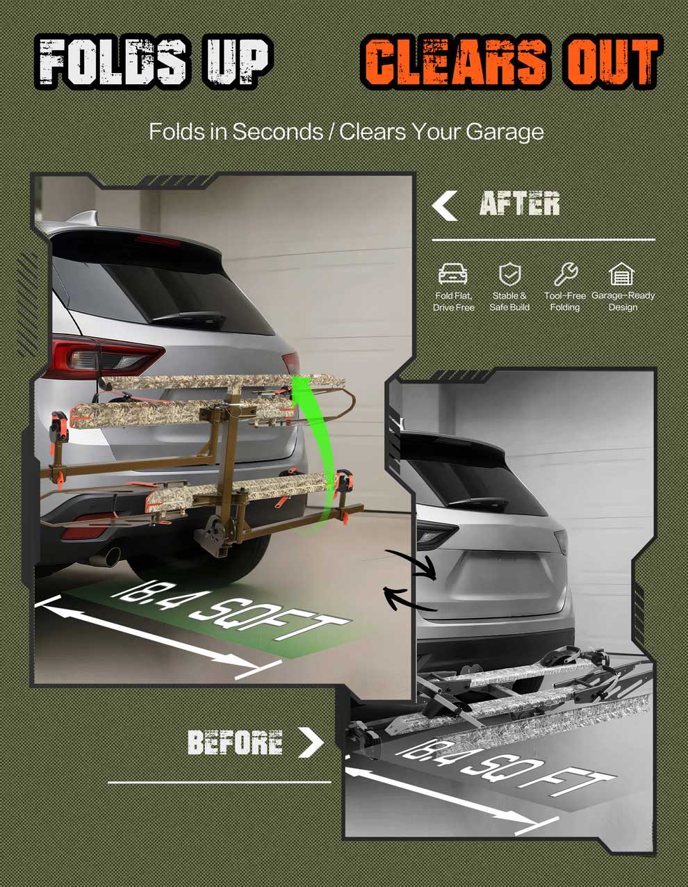Camo 2-Bike Hitch E-Bike Rack with Ramp