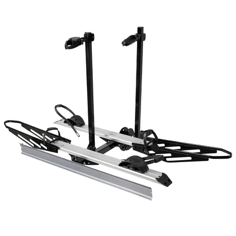 2-Bike Hitch E-bike Rack with Ramp, Fat Tire Electric Bike Carrier, 200 LBS Capacity, Fits 2'' Receiver