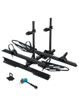 300 LB Off-Road Ultimate 2-Bike E-Bike Hitch Rack with Ramp, 150 LBS per Bike, Heavy Duty Dual Safety Lock, Fits 5" Fat Tire E-Bikes, Foldable for 2" Receiver