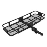 500lb Folding Cargo Carrier, 2 Inch Receiver Luggage Basket with Hitch Tightener