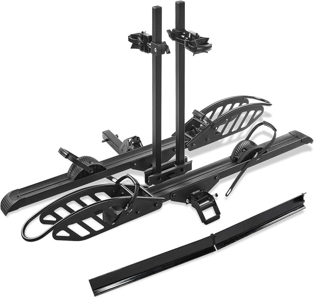 2-Bike Hitch E-Bike Rack with Ramp, Easy Fold and Tilt, Heavy Duty