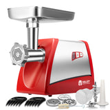 #8 575W Electric Meat Grinder, Red Heavy Duty Meat Mincer, Sausage Stuffer Maker, Easy Maintenance for Home Use