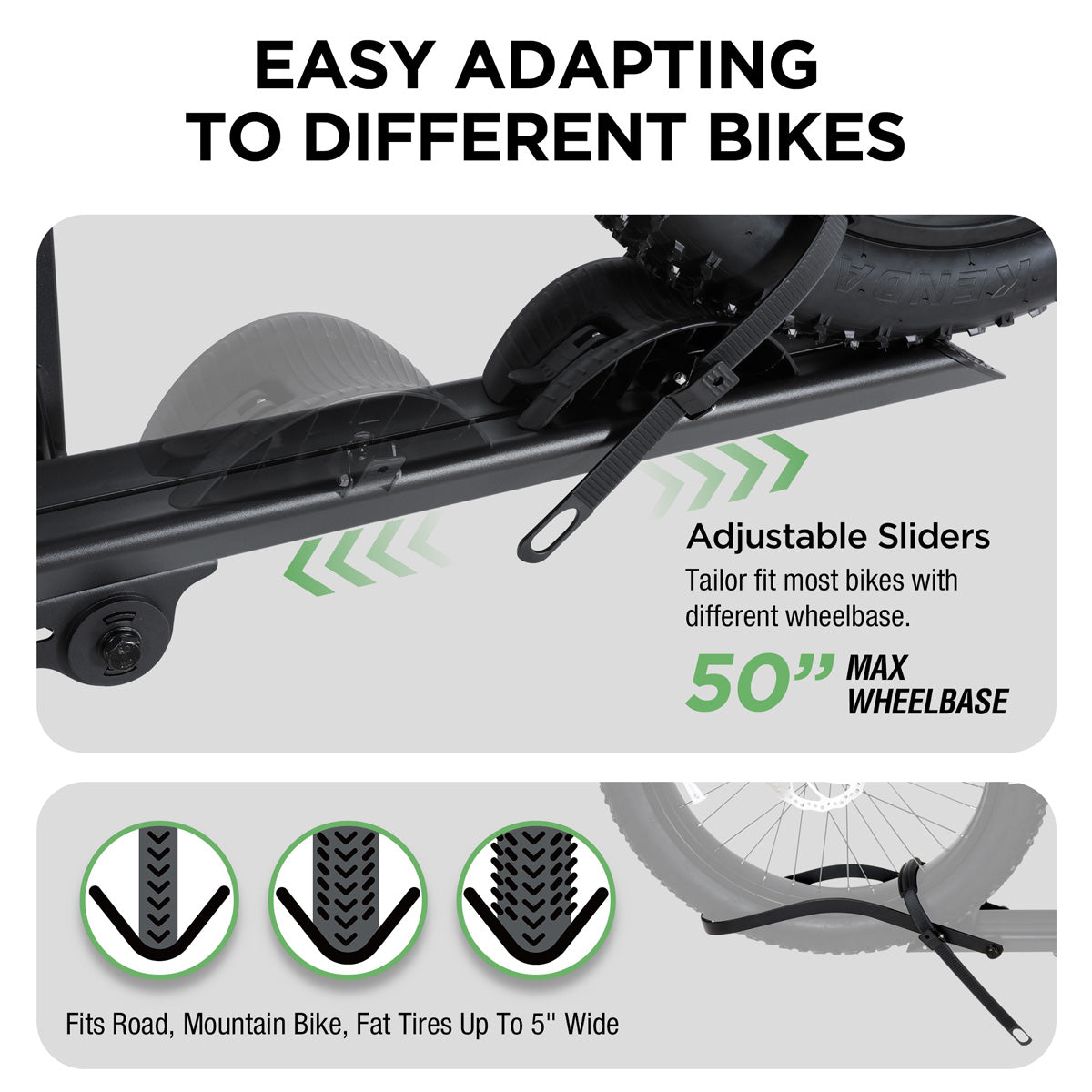 1-Bike Hitch E-bike Rack, Lightweight Single Electric Bike Carrier, 100 LBS Capacity, Fits 2'' Receiver