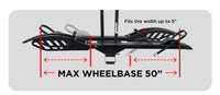 2-Bike Hitch Electric Bike Rack, Folding Fat Tire E-Bike Carrier, 200 LBS Capacity, Fits 2'' Receiver
