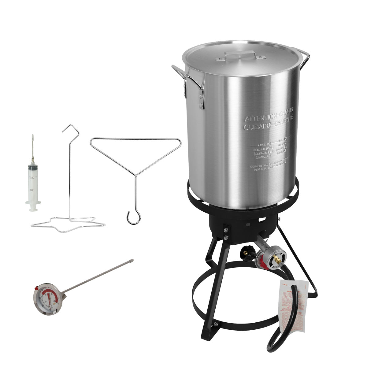 30 Qt. Outdoor Camping Fryer, Large Outdoor Cooking Equipment for Turkey, Chicken Wings, Fish and Seafood