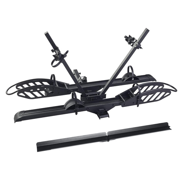 2-Bike Hitch E-Bike Rack with Ramp, Easy Fold and Tilt, Heavy Duty