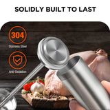 Stainless Steel 2 oz Turkey Injector, Heavy-Duty Meat Injector for Marinades and Juices, Perfect for Roasts and BBQ