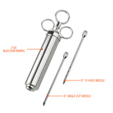 Stainless Steel 2 oz Turkey Injector, Heavy-Duty Meat Injector for Marinades and Juices, Perfect for Roasts and BBQ