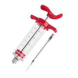 Meat Injector, Portable Plastic Marinade Turkey Injector Syringe with Screw-on Meat Needle