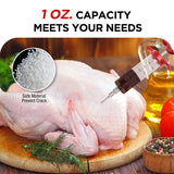 Meat Injector, Portable Plastic Marinade Turkey Injector Syringe with Screw-on Meat Needle