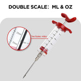 Meat Injector, Portable Plastic Marinade Turkey Injector Syringe with Screw-on Meat Needle