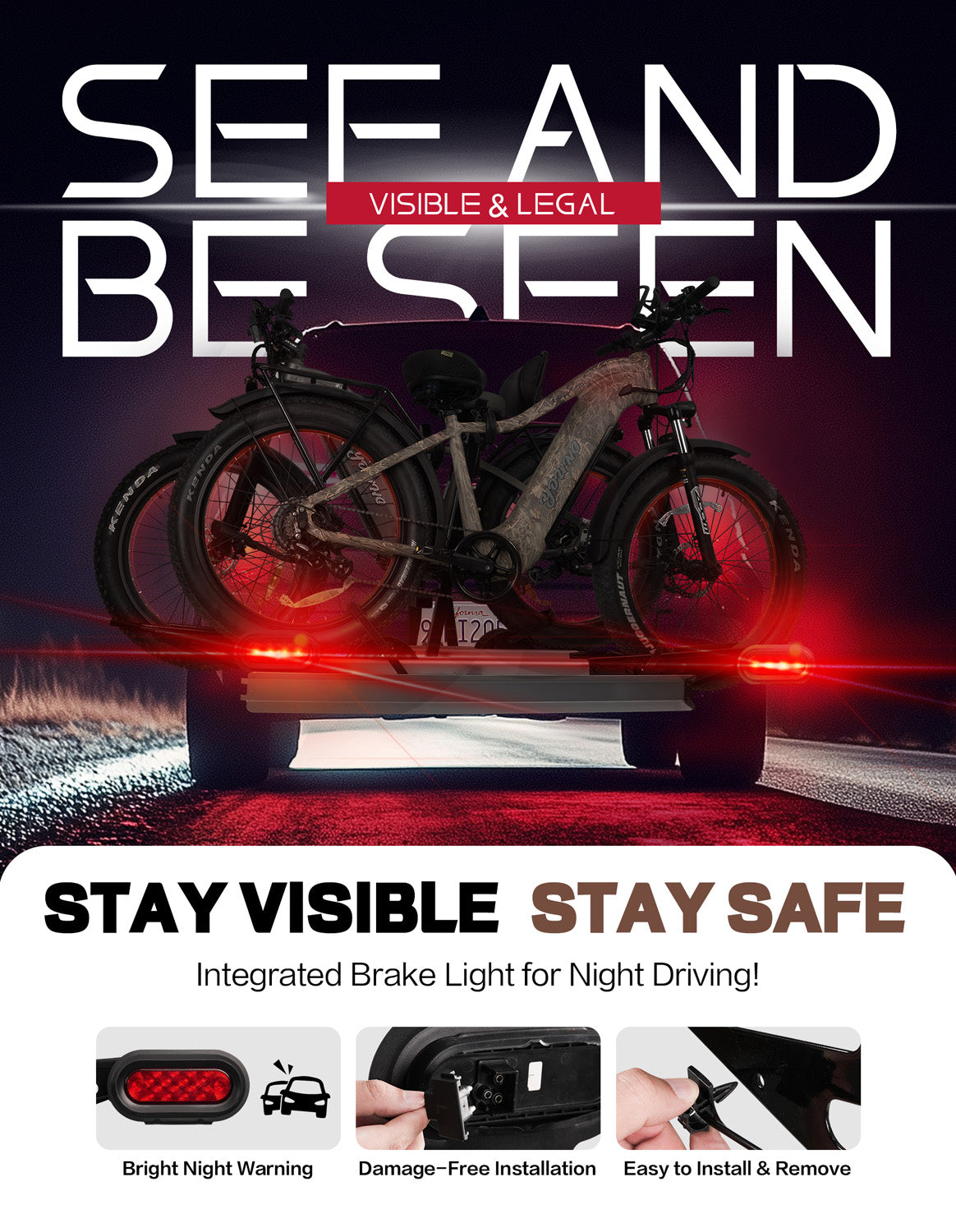 Bike Rack Brake Light  Kit