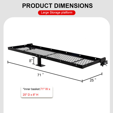 200 LB RV Bumper Rack with Mounting Kits, Cargo Carrier for Bikes and Luggage