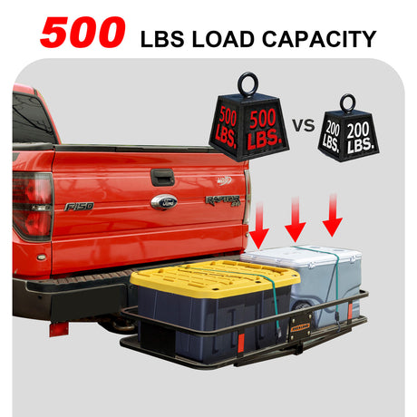 Heavy-Duty Foldable Cargo Carrier, Storage Solution - Supports Up to 500lbs, Durable, Multi-Functional, Compact, and Easy to Maintain