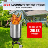 30 Qt. Outdoor Camping Fryer, Large Outdoor Cooking Equipment for Turkey, Chicken Wings, Fish and Seafood