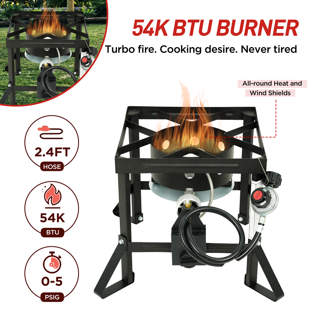 36 Qt. Turkey Deep Fryer Pot, Outdoor Turkey Boiler With Drain Spout & Propane Burner