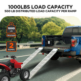 HEAVY-DUTY STEEL LOADING RAMPS - 1000 LBS CAPACITY