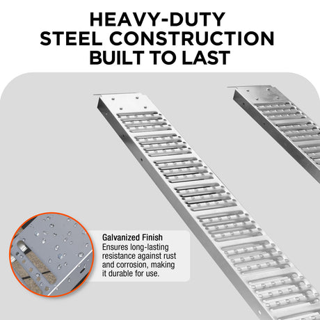 HEAVY-DUTY STEEL LOADING RAMPS - 1000 LBS CAPACITY