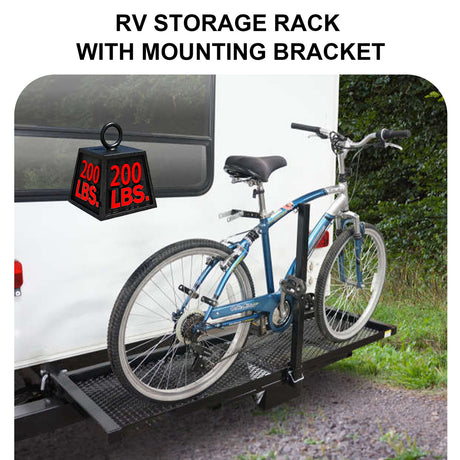 200 LB RV Bumper Rack, Cargo Carrier, for Bikes, Luggage, and Cargo