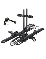 2-Bike Hitch E-Bike Rack, Easy Fold and Tilt, Heavy Duty with Lock