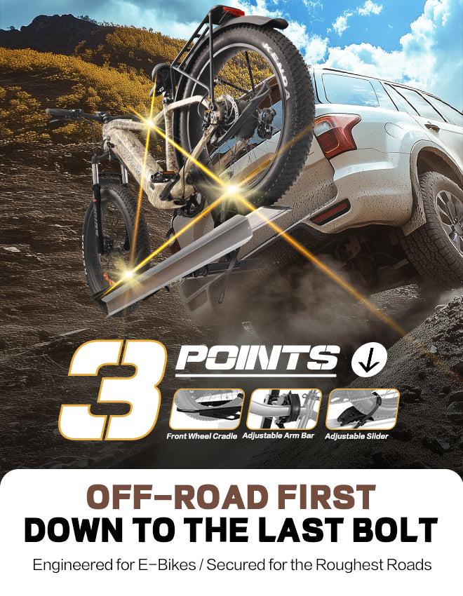 Single Hitch E-Bike Rack with Ramp