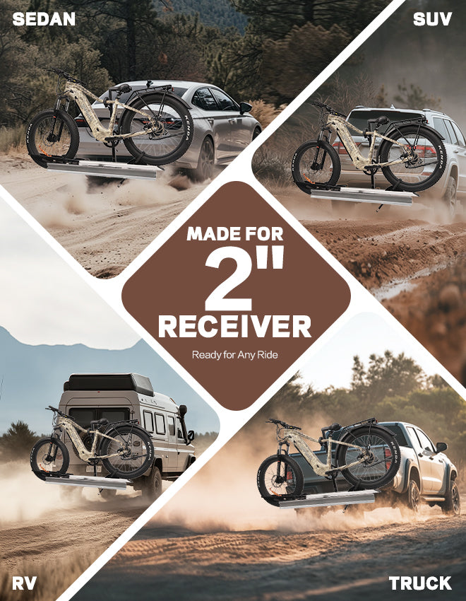 Single Hitch E-Bike Rack with Ramp