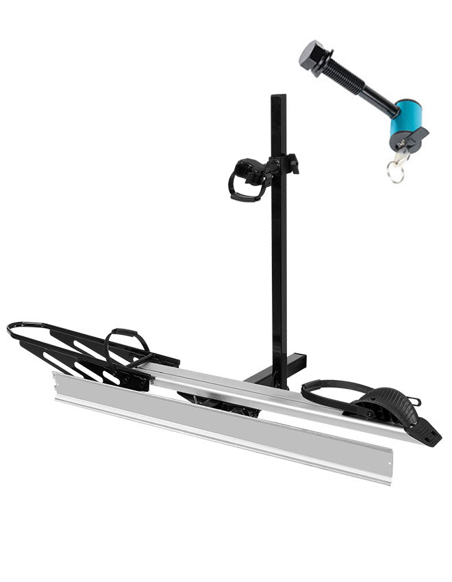 Single Hitch E-Bike Rack with Ramp and Lock