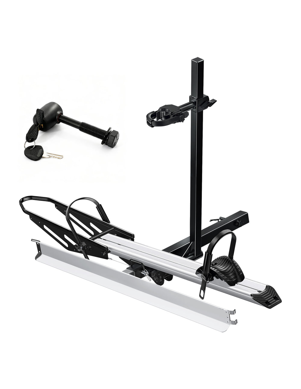 E Bike Rack Ramp 1-Bike Hitch E-bike Rack with Ramp, Lightweight Single Electric Bike ...