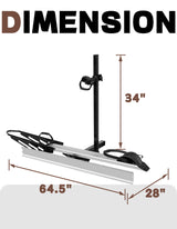 Single Hitch E-Bike Rack with Ramp, Foldable