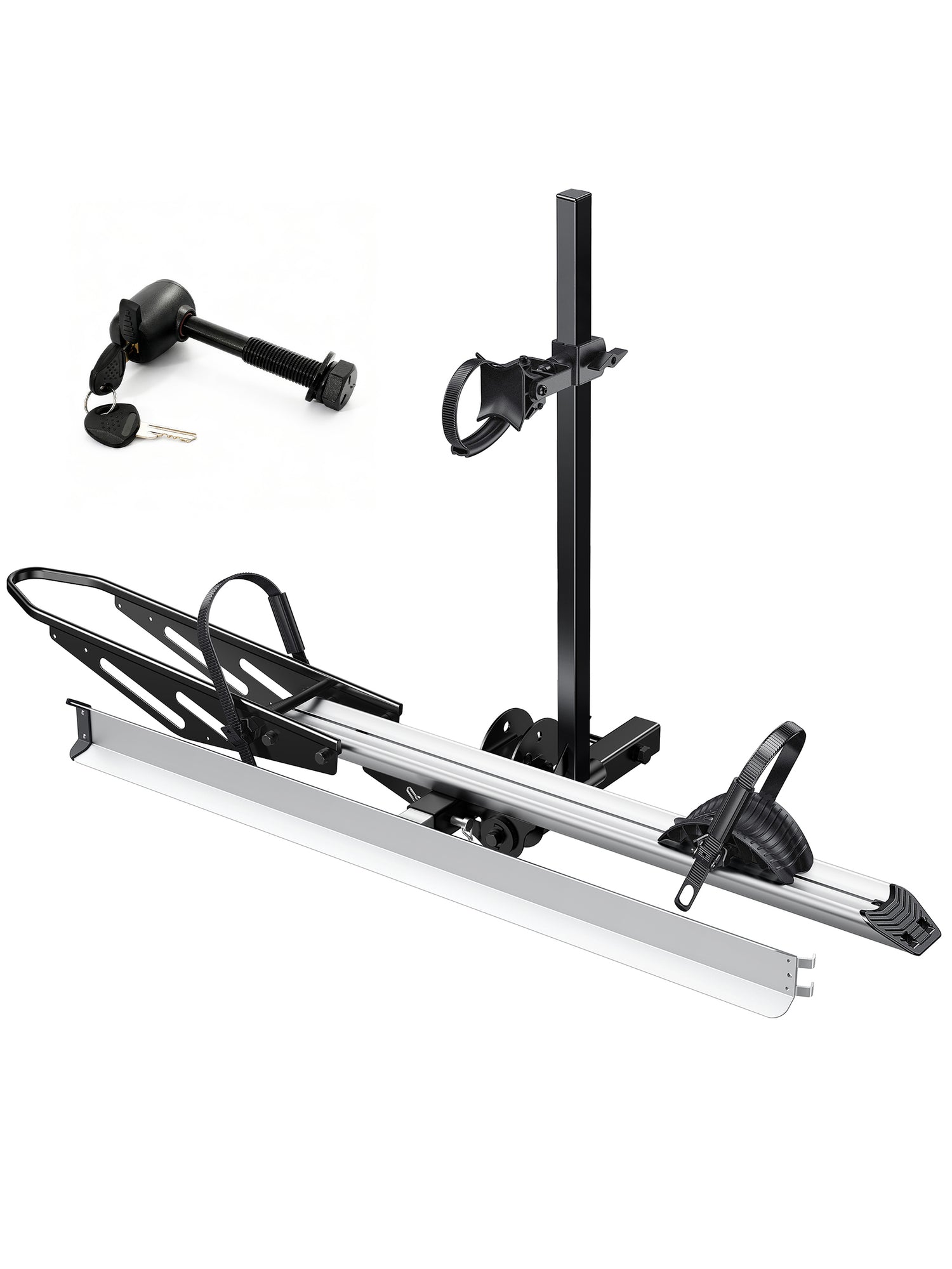 E Bike Rack Ramp 1-Bike Hitch E-bike Rack with Ramp, Folding Single Electric Bike ...