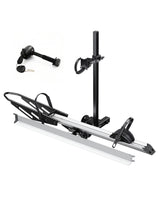 Single Hitch E-Bike Rack with Ramp, Foldable with Lock