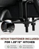 2-Bike Hitch E-Bike Rack with Ramp, Foldable, 200 LBS Capacity, Complete Rock Package with Lock, Cover & Brake Light