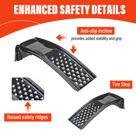 HEAVY-DUTY SOLID STEEL AUTO RAMP SET