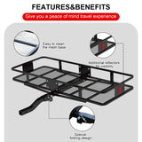 Heavy-Duty Foldable Cargo Carrier, Storage Solution - Supports Up to 500lbs, Durable, Multi-Functional, Compact, and Easy to Maintain