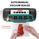 Vacuum Sealer, Auto and Manual Operation, Sealing bag up to 12'', includes 110 Vacuum Bags