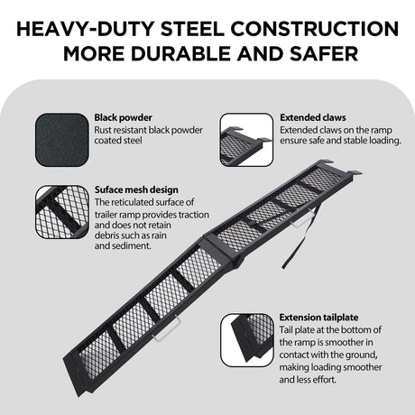 800 LBS Steel Mesh Loading Ramp