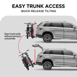 2-Bike Hitch E-Bike Rack with Ramp, Easy Fold and Tilt, Heavy Duty