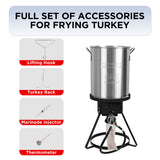 30 Qt. Outdoor Camping Fryer, Large Outdoor Cooking Equipment for Turkey, Chicken Wings, Fish and Seafood