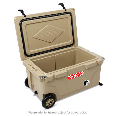 Portable Wheeled Cooler, Commercial Grade Thick Insulation, Freezer Style Lid Gasket to Optimize Ice Retention