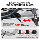 2-Bike Hitch Electric Bike Rack, Folding Fat Tire E-Bike Carrier, 200 LBS Capacity, Fits 2'' Receiver